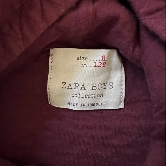 Kids Zara Burgundy Hoodie. Size 8 - Picture 5 of 8